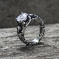 Gothic Tribute Gem Stainless Steel Skull Ring