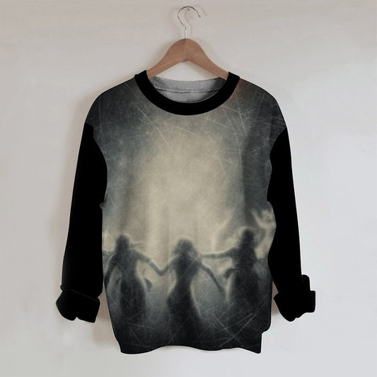 Gothic Twilight Dance Round Neck Sweatshirt