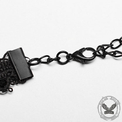 Gothic Woven Lace Choker Necklace