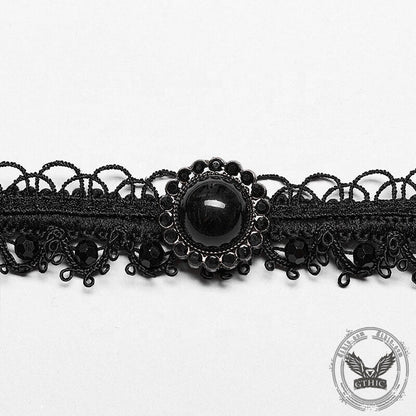 Gothic Woven Lace Choker Necklace