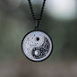 Gothic Yin Yang Mandala Stainless Steel Necklace