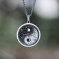 Gothic Yin Yang Mandala Stainless Steel Necklace