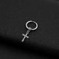 Great Wall Pattern Cross Stainless Steel Hoop Earrings