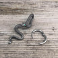 Green Eye Snake Stainless Steel Drop Earrings