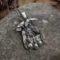 Grim Reaper Moth Stainless Steel Skull Pendant