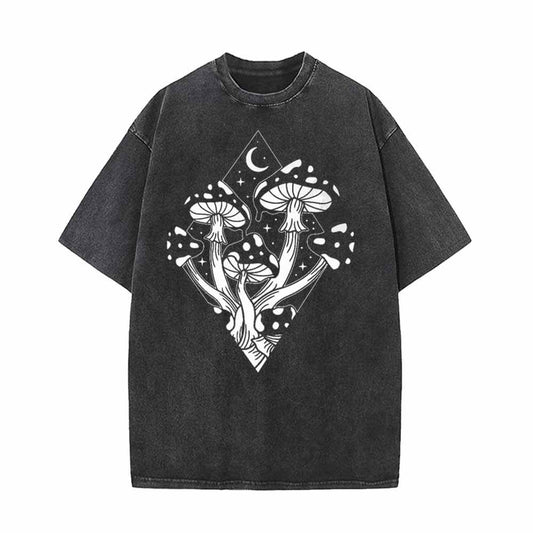 Growing Mushrooms In The Night Vintage Washed T-shirt