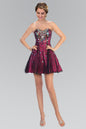 Strapless Sweetheart Short Dress with Sparkling Sequin