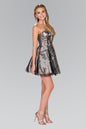 Strapless Sweetheart Short Dress with Sparkling Sequin