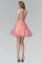 One Shoulder Rolled Hem Short Dress with Jewel Embellished Bodice