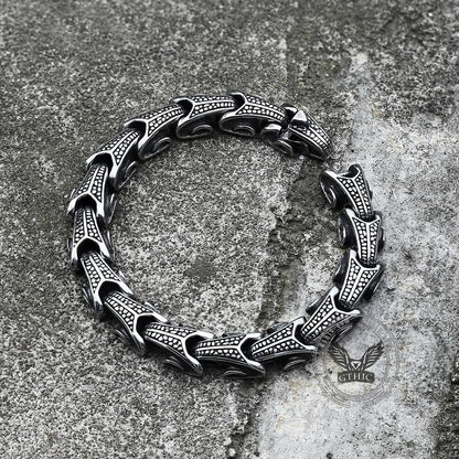 Vintage Dragon Bones Stainless Steel Animal Bracelet