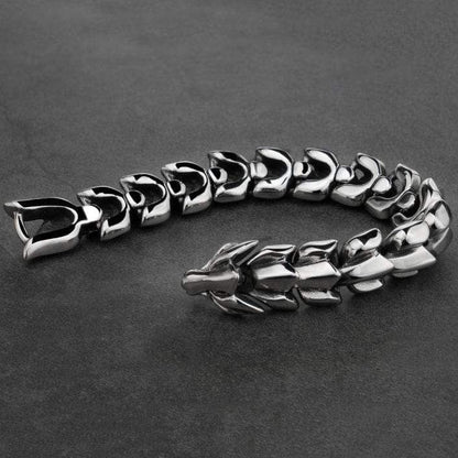 Vintage Dragon Scale Stainless Steel Bracelet