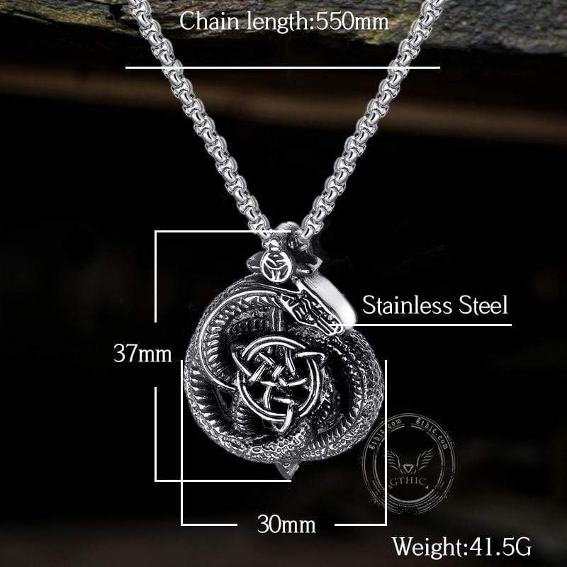 Celtics Triquetra Dragon Stainless Steel Viking Pendant