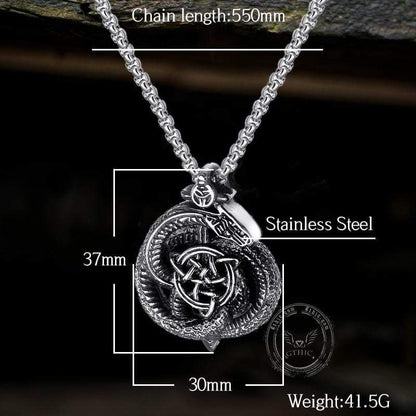 Celtics Triquetra Dragon Stainless Steel Viking Pendant