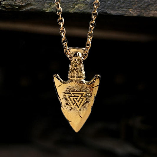 Valknut And Vegvisir Stainless Steel Viking Pendant