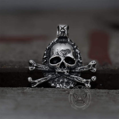 Crossbones 316L Stainless Steel Skull Pendant