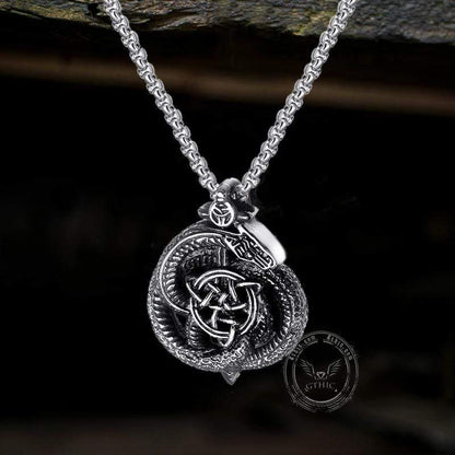 Celtics Triquetra Dragon Stainless Steel Viking Pendant