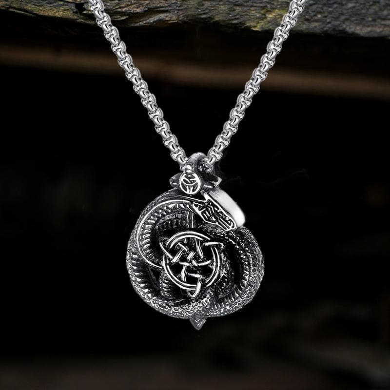Celtics Triquetra Dragon Stainless Steel Viking Pendant
