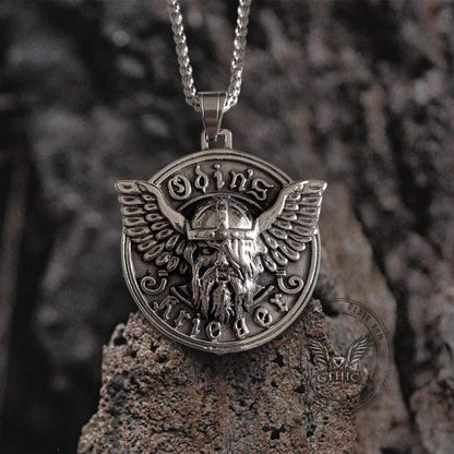 Warrior Odin Stainless Steel Viking Pendant