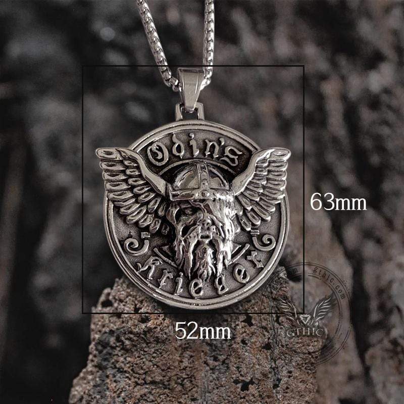 Warrior Odin Stainless Steel Viking Pendant