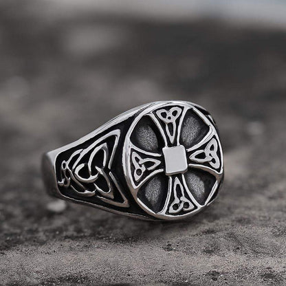 Celtics Knot Cross Stainless Steel Viking Ring