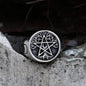 Pentagram Tree of Life Stainless Steel Viking Ring