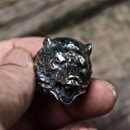 Vintage Ancient Wolf 316L Stainless Steel Beast Ring