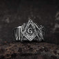 Classic Masonic Symbol Stainless Steel Freemason Ring