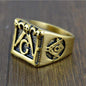 Classic Retro Stainless Steel Masonic Ring