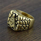 Golden Stainless Steel Masonic Ring