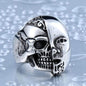 Hermaphrodite Stainless Steel Skull Ring