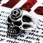 Pentacle Stainless Steel Skull Ring