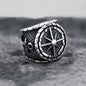 Striking Anchor And Compass Stainless Steel Marine Ring