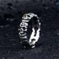 Surrounded Stainless Steel Skull Ring
