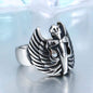 Winged Sword Stainless Steel Cross Ring
