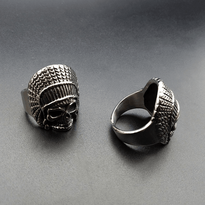 Chief Stainless Steel Skull Ring