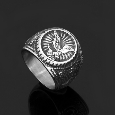 Odin Raven Stainless Steel Viking Ring