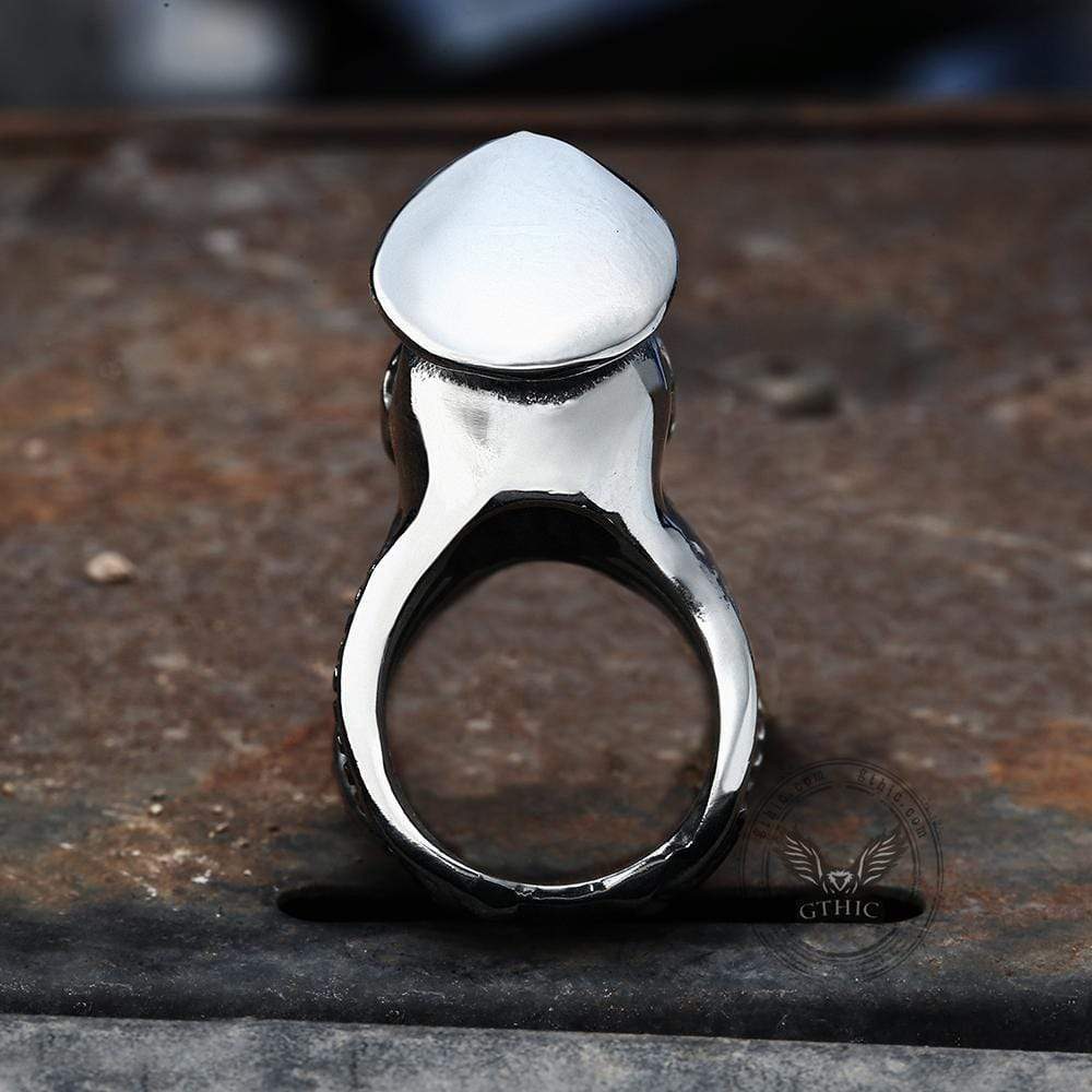 Anchor Octopus Skull Ring