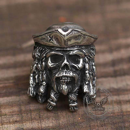 Pirate Captain Stainless Steel Skull Ring
