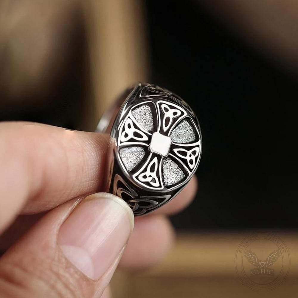 Celtics Knot Cross Stainless Steel Viking Ring