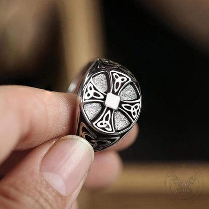 Celtics Knot Cross Stainless Steel Viking Ring