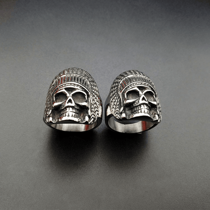 Chief Stainless Steel Skull Ring
