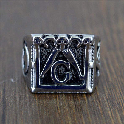 Classic Retro Stainless Steel Masonic Ring