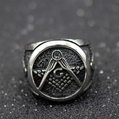 Classic Simple Stainless Steel Masonic Ring