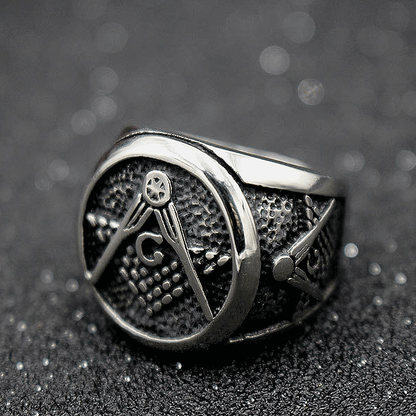 Classic Simple Stainless Steel Masonic Ring