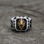Golden Lion Stainless Steel Beast Ring