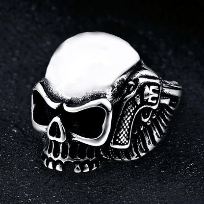 Gun Stainless Steel Skull Ring