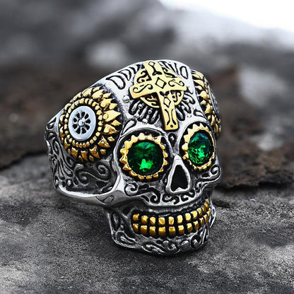 Kapala Stainless Steel Sugar Skull Ring