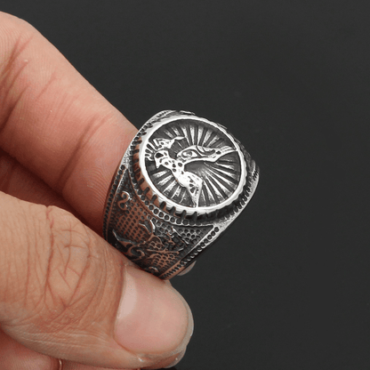 Odin Raven Stainless Steel Viking Ring