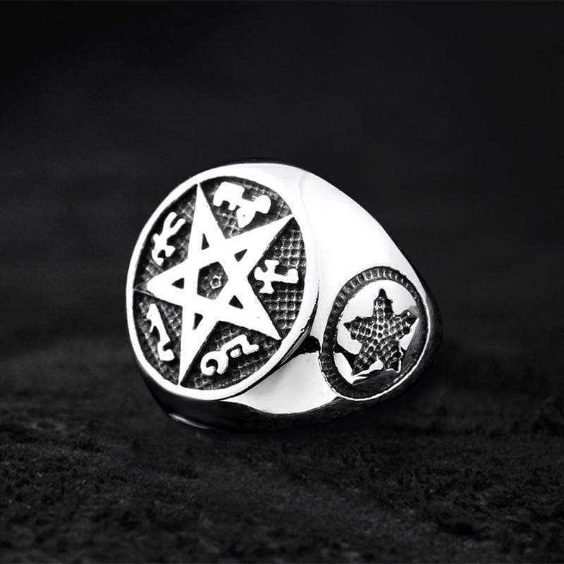 Pentagram Stainless Steel Ring