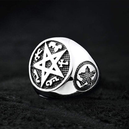 Pentagram Stainless Steel Ring